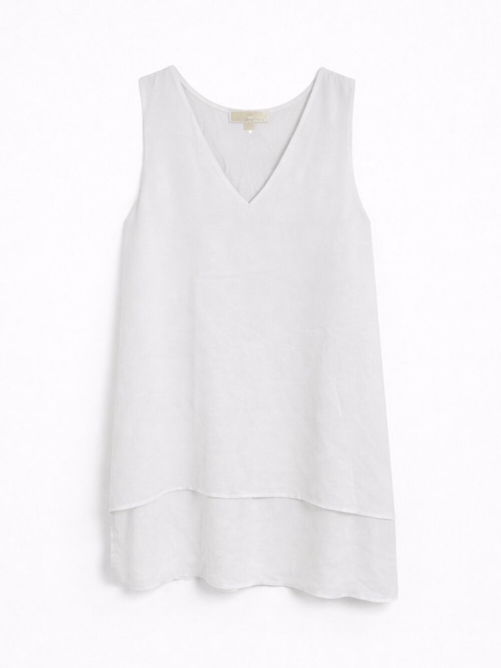 Michael Kors Sleeveless Black V-Neck Layered Blouse Size Medium
